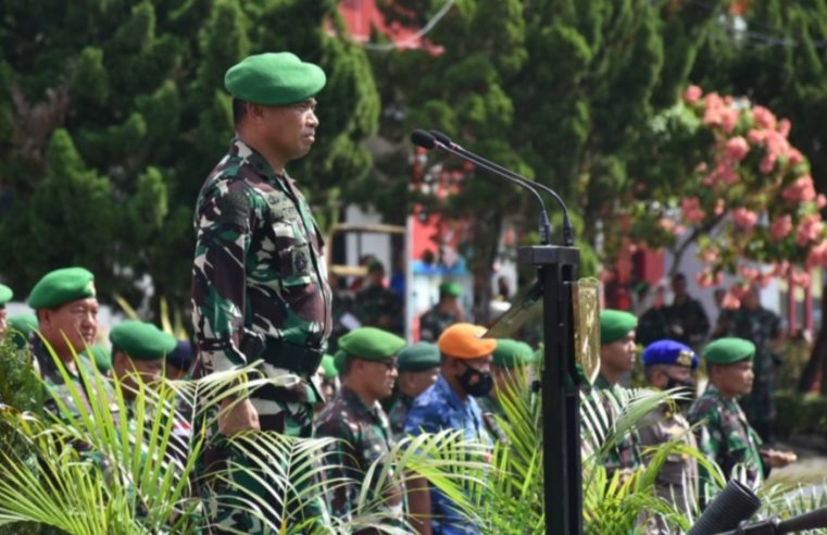 Kasdam XIII/Merdeka Pimpin Upacara Puncak Peringatan Hari Infanteri Ke 74 Di Kota Bitung