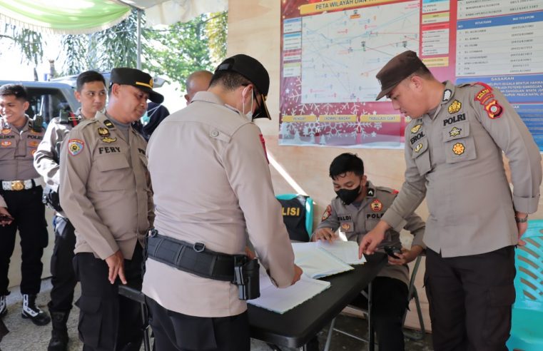 Kapolres Gorontalo Kota Cek Kesiapan Personil Pospam, Posyan & Pos Terpadu Ops Lilin Otanaha 2022