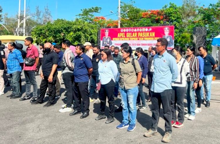 Polda NTT Mengirimkan Ratusan Personel Untuk Mebantu Polresta Kota Kupang Dalam Amankan Nataru