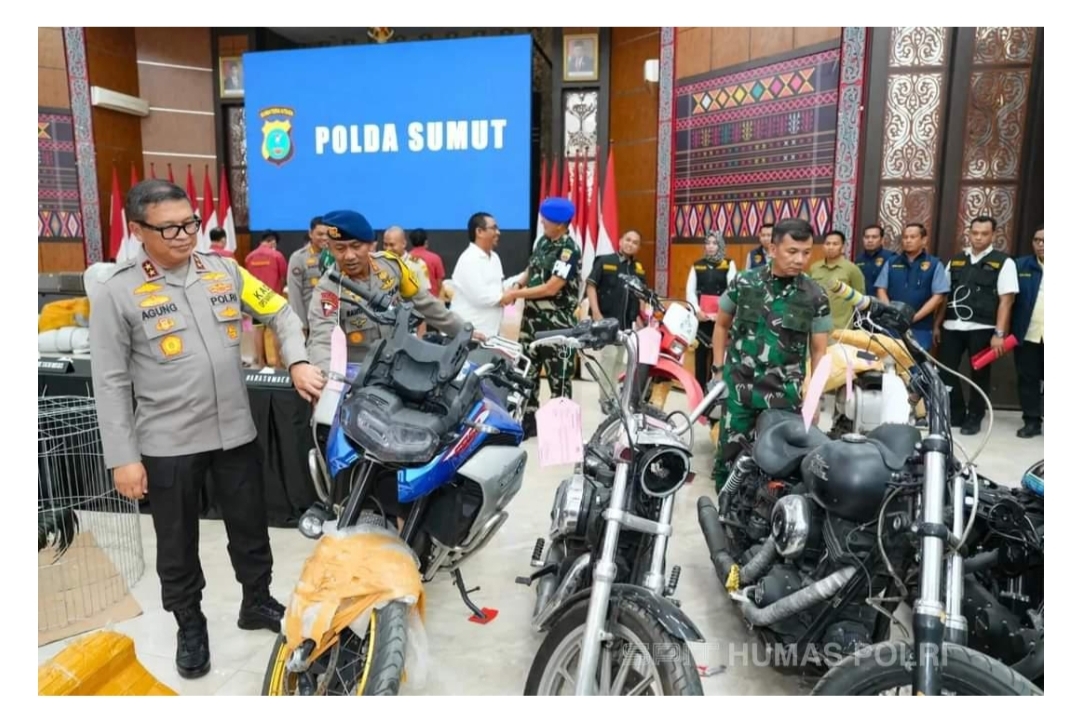Polda Sumut Bersama Kodam I BB Gagalkan Penyelundupan Moge Hingga Ayam Siam Senilai Rp.20 Miliar