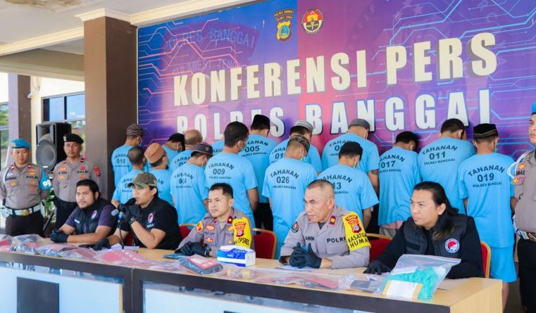 Polres Banggai Gelar Press Conference, 3 Bulan Tangkap 18 Orang Atas Kasus Narkoba