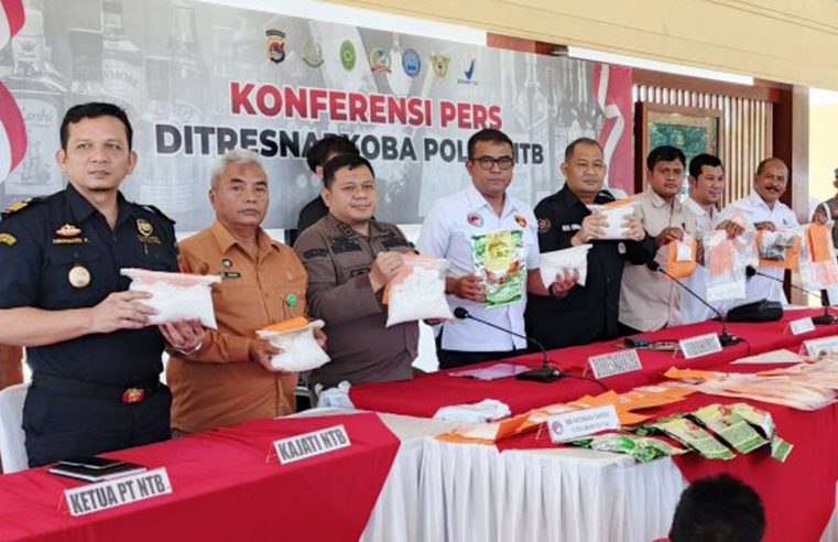 Polda NTB Buktikan Komitmen Berantas Narkoba, Sebulan Terakhir Ungkap 7 Kasus Menonjol Tahan 11 Tersangka