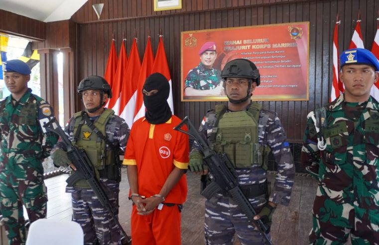 PRAJURIT TNI AL BERHASIL AMANKAN RR KURIR PENYELUNDUPAN 600 GRAM GANJA DI JAYAPURA