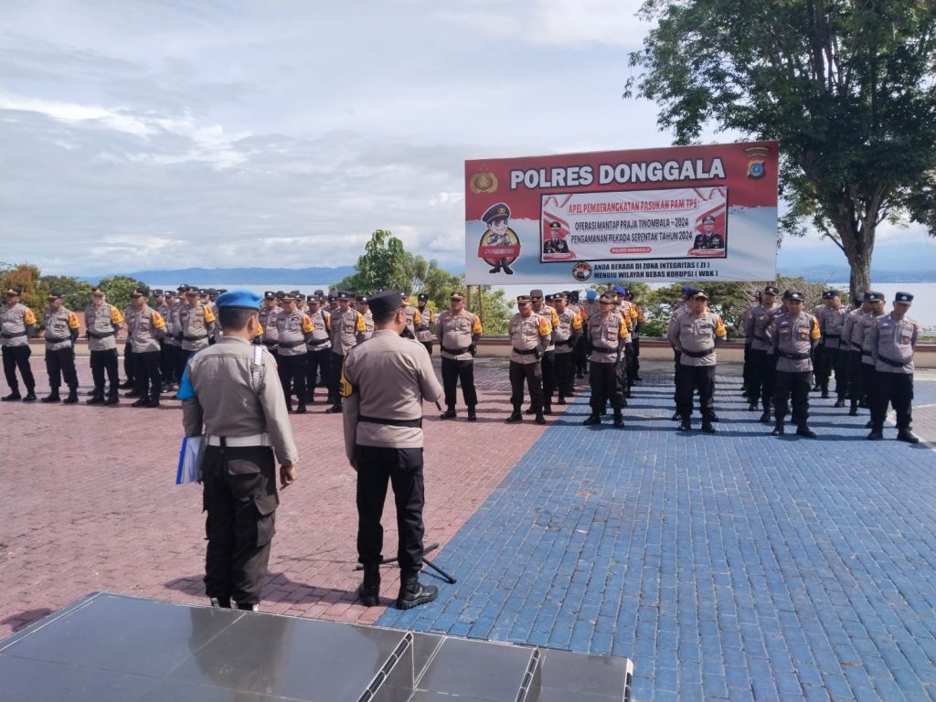 Kabag Ops Polres Donggala Pimpin Apel Pelepasan Personil BKO Usai Pengamanan Tahapan Pemilukada 2024