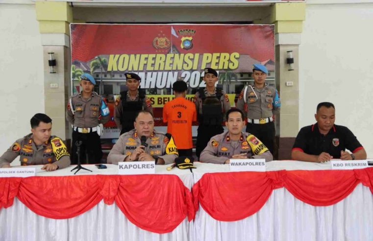 Polres Belitung Timur Berhasil Tangkap Pelaku Curanmor Yang Meresahkan Warga Kecamatan Gantung