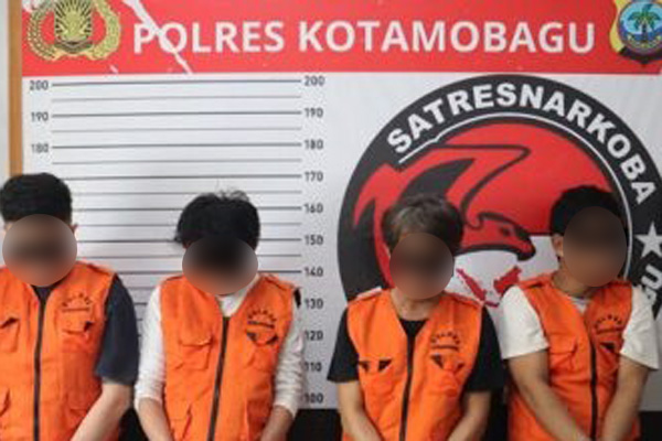 Polres Kotamobagu Ungkap Peredaran Sabu-sabu Antar Provinsi, 4 Tersangka Ditangkap