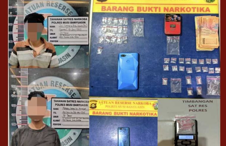Sat Res Narkoba Polres Muba Bongkar Jaringan Pengedar Sabu-sabu di Sekayu, Tangkap 2 Tersangka