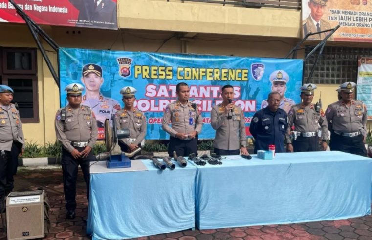 Polisi Berhasil Musnahkan Sebanyak 350 Knalpot Tidak Sesuai Standar (Brong) di Cilegon