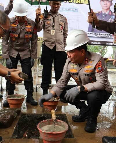 Dukung Program MBG, Kapolda Irjen Roycke Letakkan Batu Pertama Pembangunan SPPG Polda Sulu