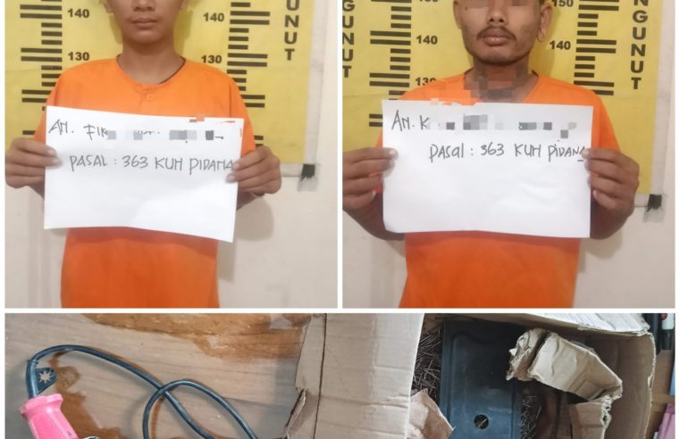 Polsek Ngunut Tulungagung Mengamankan 2 Pemuda Yang Diduga Melakukan Tindakan Pencurian