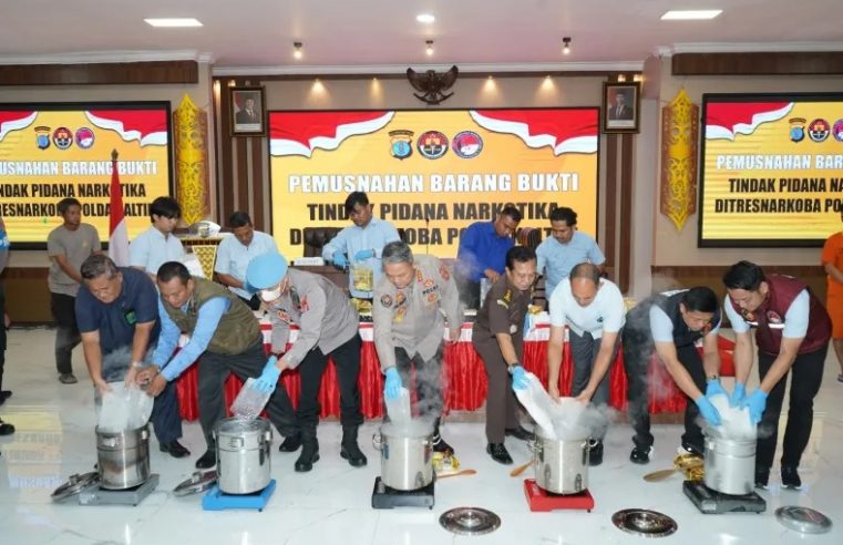 Komitmen Berantas Narkoba, Polda Kaltim Musnahkan Barang Bukti 32 Kg Sabu-sabu