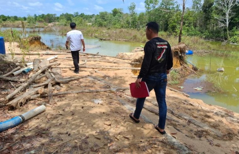 Tim Satreskrim Polres Bintan Lakukan Pemeriksaan Lokasi Tambang Pasir Ilegal di Bintan