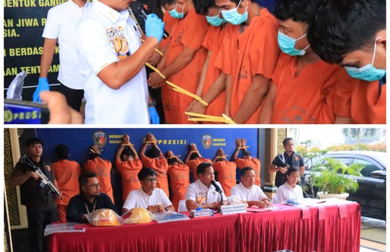 Satreskrim Polres Kampar Ungkap 3 Kasus Besar: Curat Tower, Karhutla & Pencabulan Oleh Kakek 61 Tahun
