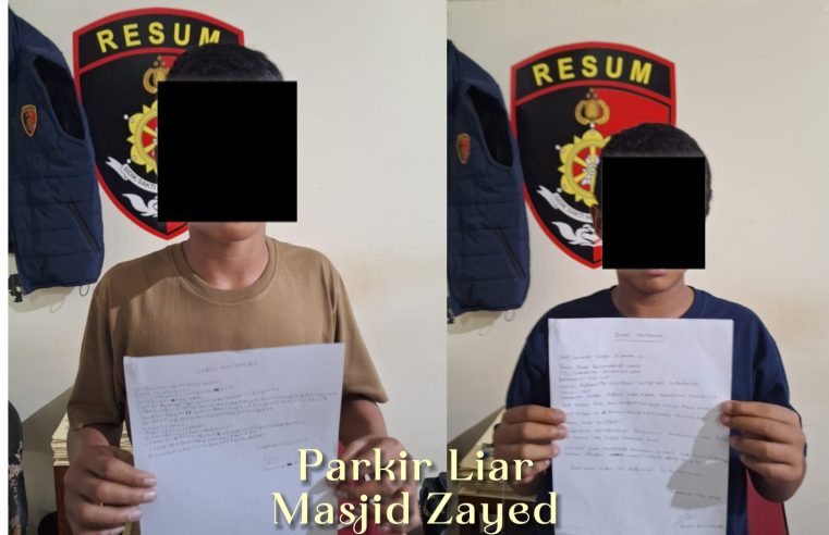 Sat Reskrim Polresta Surakarta Amankan Dua Remaja Diduga Juru Parkir Liar di Kawasan Masjid Zayed