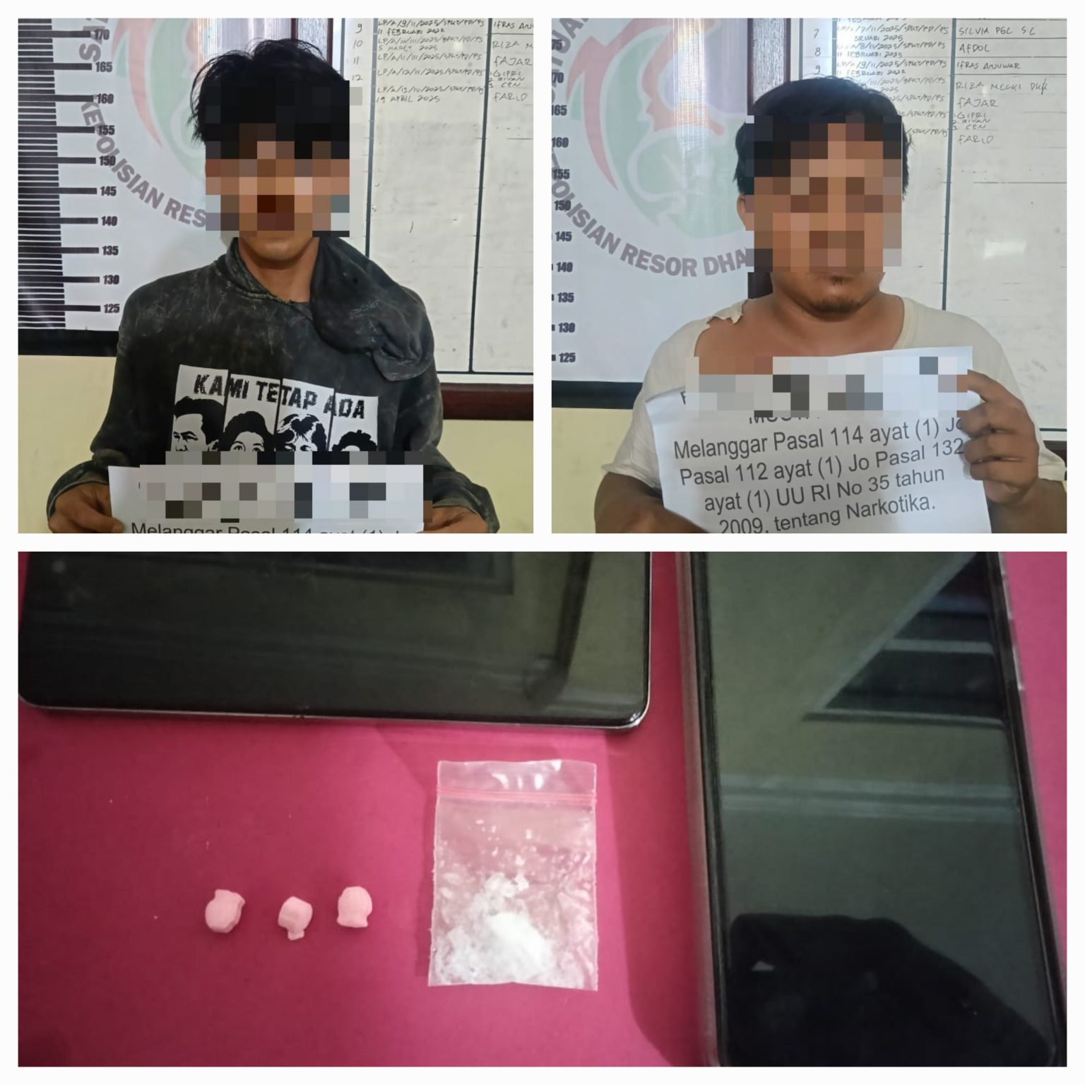 Satresnarkoba Polres Dharmasraya Ringkus Dua Pengedar Narkoba di Koto Besar, Satu Orang Pelaku Masuk DPO