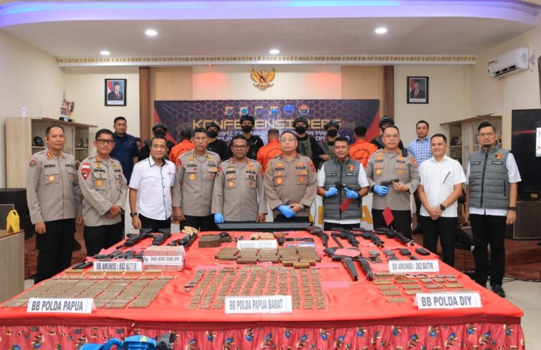 Kerjasama 4 Polda Gagalkan Penyelundupan Senpi ke KKB Papua, 7 Orang Ditangkap