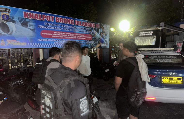 Kembali Tiga Kendaraan Kenalpot Brong Diamankan Sat Samapta Raimas Polresta Balikpapan Dalam Penertiban