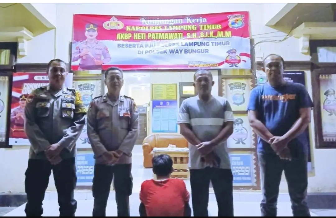Polisi Ringkus EV (26) Buronan Kekerasan Anak Dibawah Umur di Lampung Timur