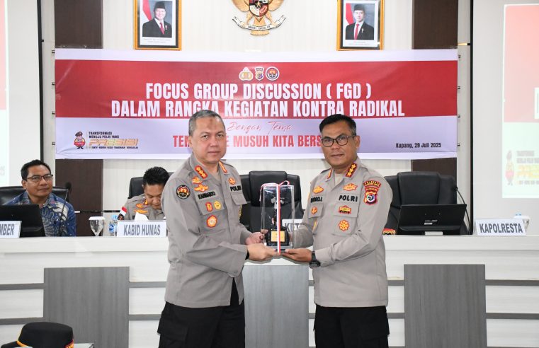 Sinergi Tangkal Radikalisme, Polri Gelar FGD di Kota Kupang Bertema ‘Teroris Musuh Kita Bersama’