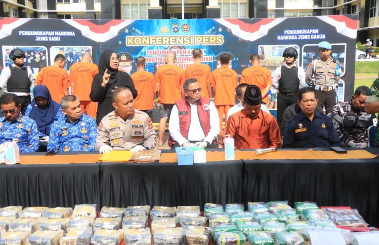 Polda Sumbar Ungkap 37 Kasus Narkoba, 56 Tersangka Ditangkap BB 50 Kg Sabu & 49 Ganja Disita