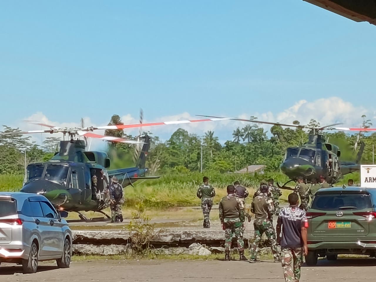 Evakuasi Jenazah Prajurit TNI Prada Yusuf Nata Yasa Korban Penembakan KKB di Bandara Mozes Kilangin Timika Papua