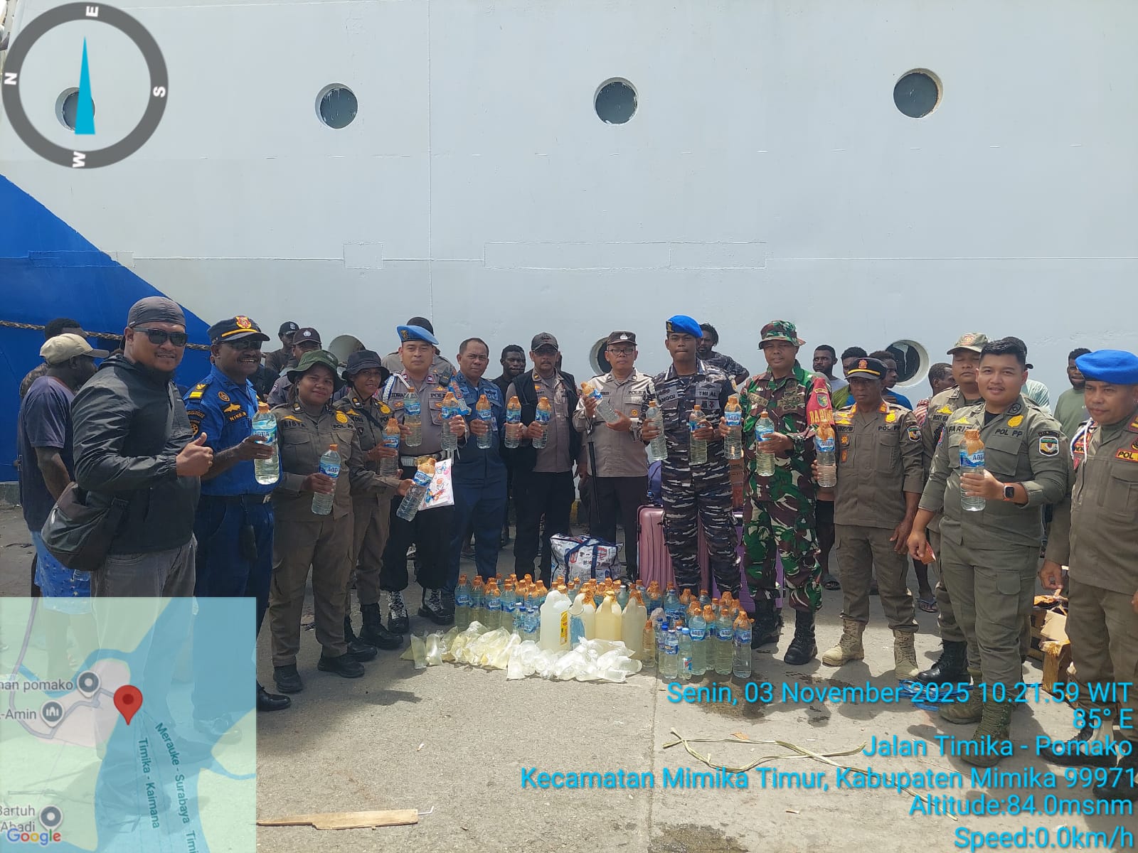 Razia di Pelabuhan Pomako, 157,5 Liter Miras Lokal Berhasil Diamankan