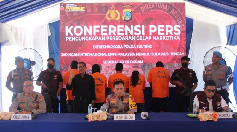 Operasi Besar Polda Sulteng Berhasil Amankan 60 Kg Sabu, 5 Tersangka Ditangkap