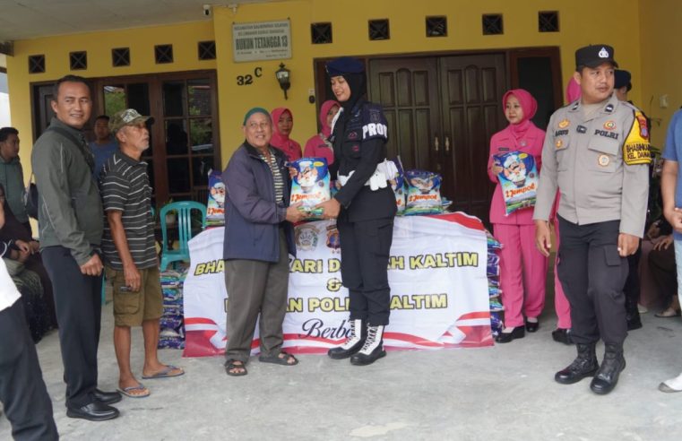 Kegiatan “Polwan dan Bhayangkari Berbagi” Datangi Kelurahan Damai Balikpapan