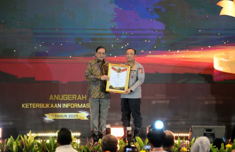 Polri Raih Penghargaan Tertinggi Monev KIP 2025, Nilai Hampir Sempurna