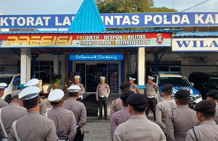 Polda Kaltim Gelar Apel Pam Rute Kunjungan Presiden RI 1 ke Balikpapan (WITA) dan IKN