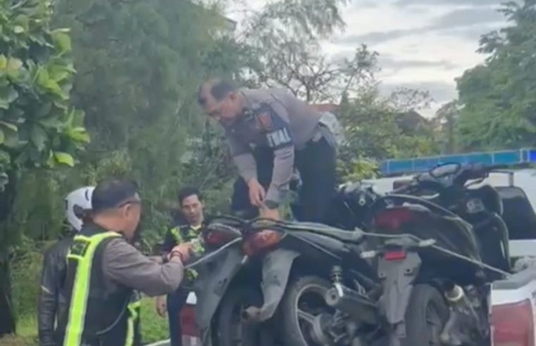 Patroli Subuh Polres Bitung Bubarkan Aksi Balap Liar Remaja, Beberapa Kendaraan Diamankan
