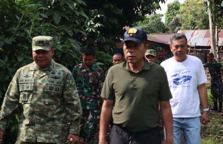 Dandim 1310/Btg Dampingi Danrem 131 Santiago Tinjau Lokasi Jembatan Penghubung Desa Sawangan dan Kelurahan Rap Rap