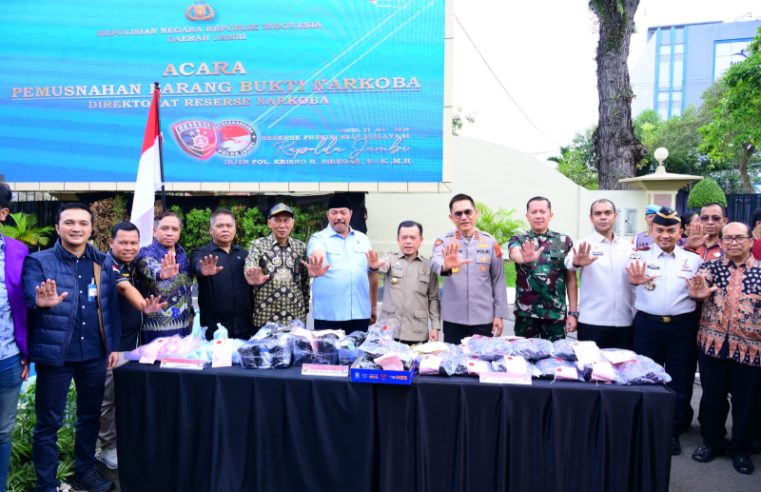 Pemusnahan 20 Kg Sabu, 20 Ribu Butir Ekstasi, dan Ribuan Mililiter Etomidate Dirangkai Deklarasi Anti-Narkoba