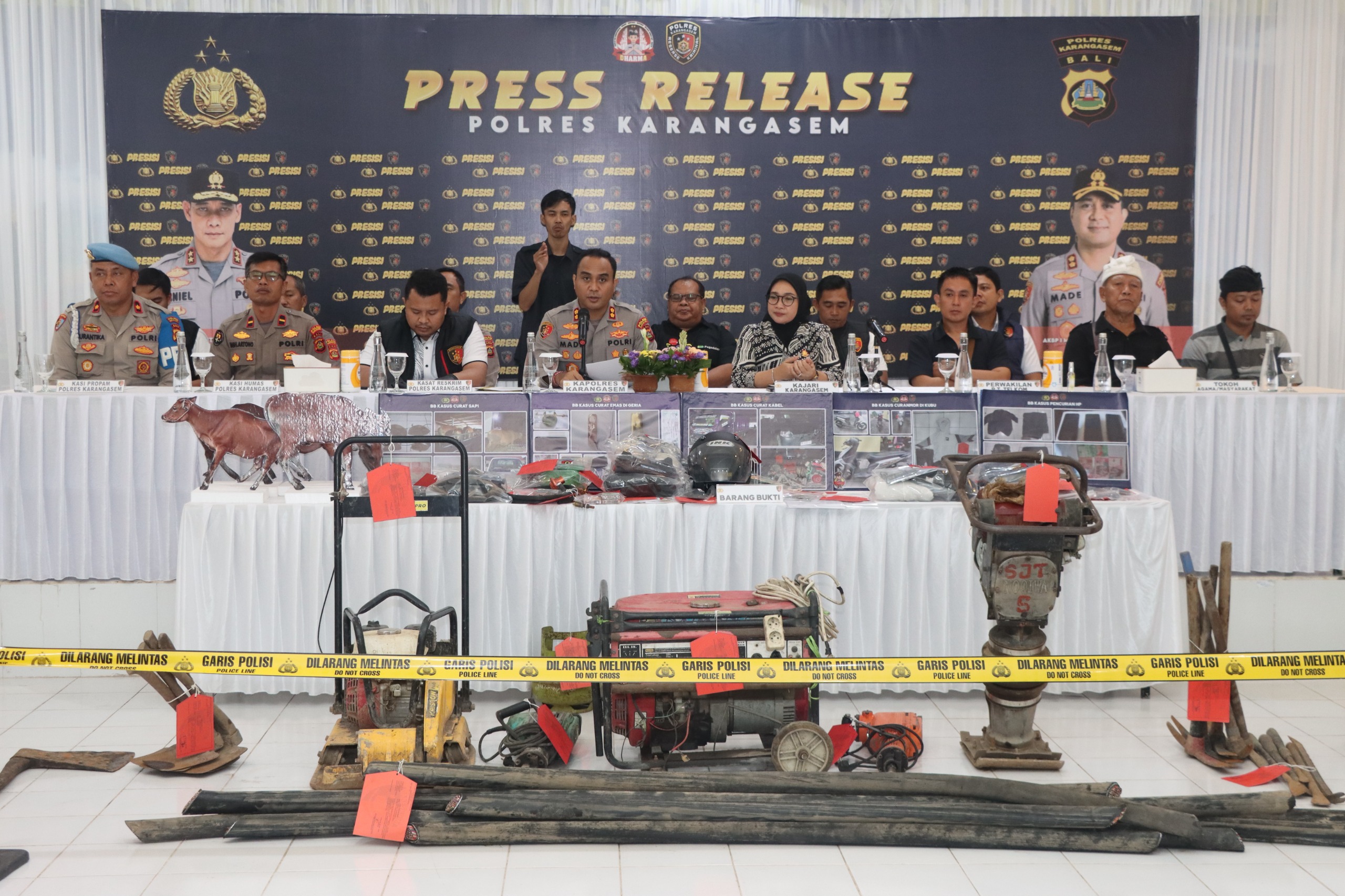 Polres Karangasem Ungkap Berbagai Modus Pencurian, Pelaku Residivis dan Kelompok Terorganisir Diamankan