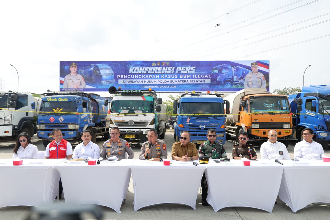 Dukung Ketahanan Energi Nasional, Polda Sumsel Bongkar Jaringan BBM Ilegal Selama Tujuh Bulan