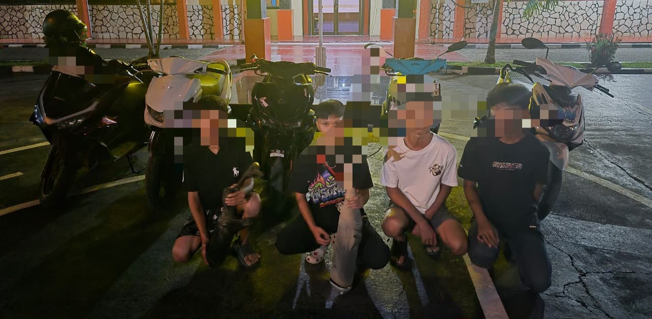 Lima Motor Disita dan Empat Pelaku Balap Liar Diberi Pembinaan Polresta Mamuju
