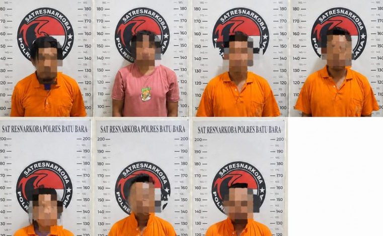 Enam Kasus Terungkap, Polres Batu Bara Amankan 5 Gram Sabu dan 18 Butir Ekstasi Serta Tujuh Tersangka
