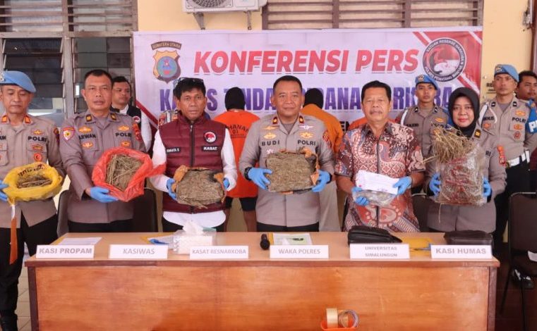Capai Lebih 3,2 Kg, Polres Pematangsiantar Bongkar Kasus Ganja Berkat Kerja Sama Kampus USI