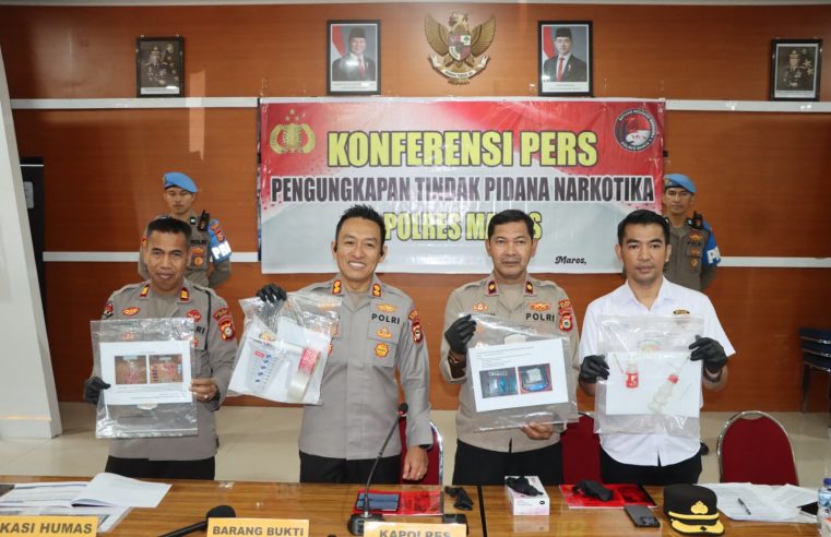 84 Botol Narkotika Sintetis Diamankan, Polres Maros Ungkap Enam Kasus Narkotika Sekaligus