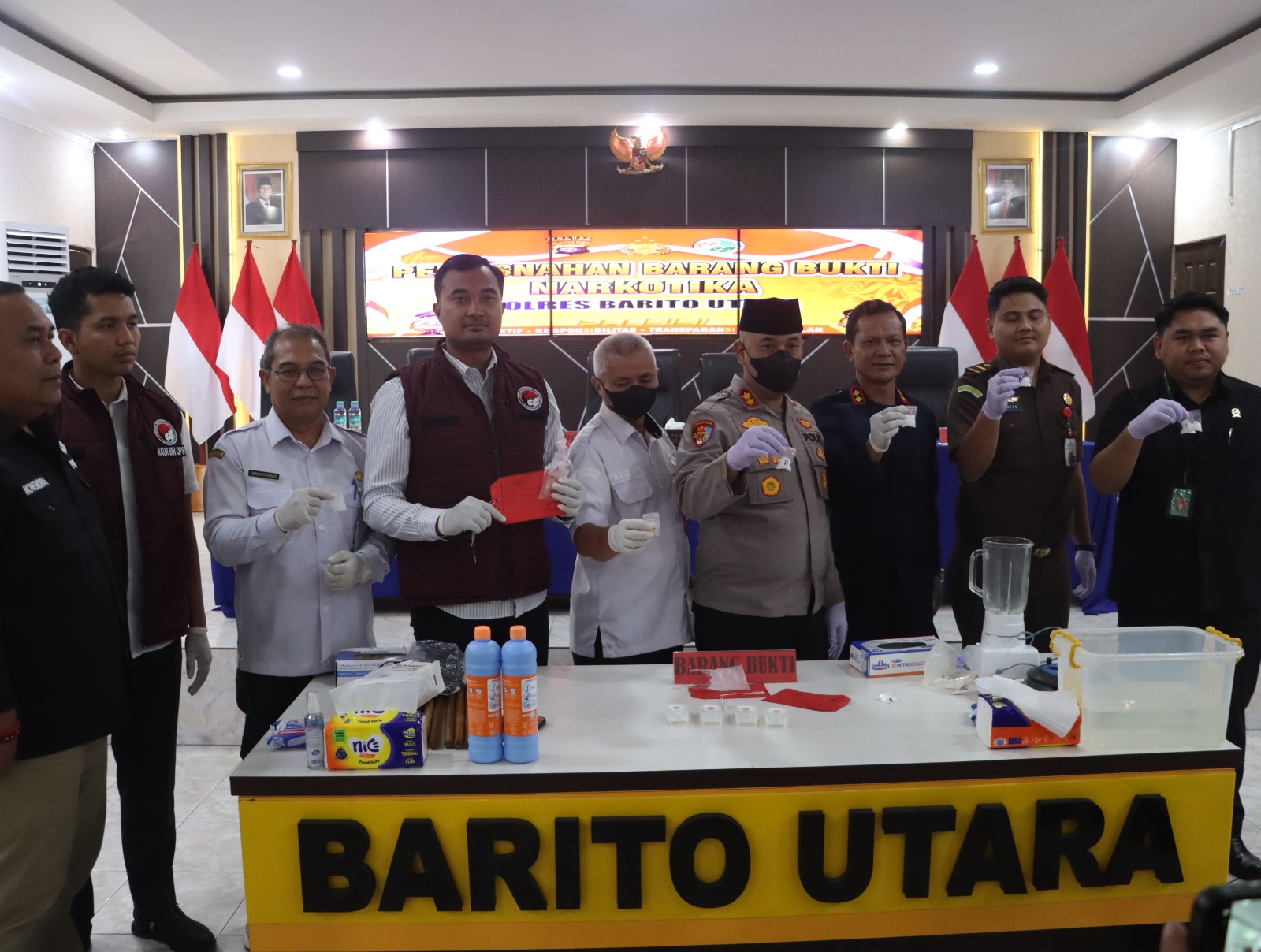 Ungkap Tiga Kasus Narkotika, Polres Barito Utara Musnahkan Barang Bukti Sebanyak 55,8 Gram