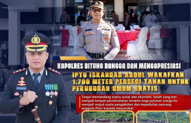 Bantu Warga Kesulitan Lahan Makam, IPTU Iskandar Abdul, S.H Sumbangkan Tanah Seluas 1.700 Meter Persegi