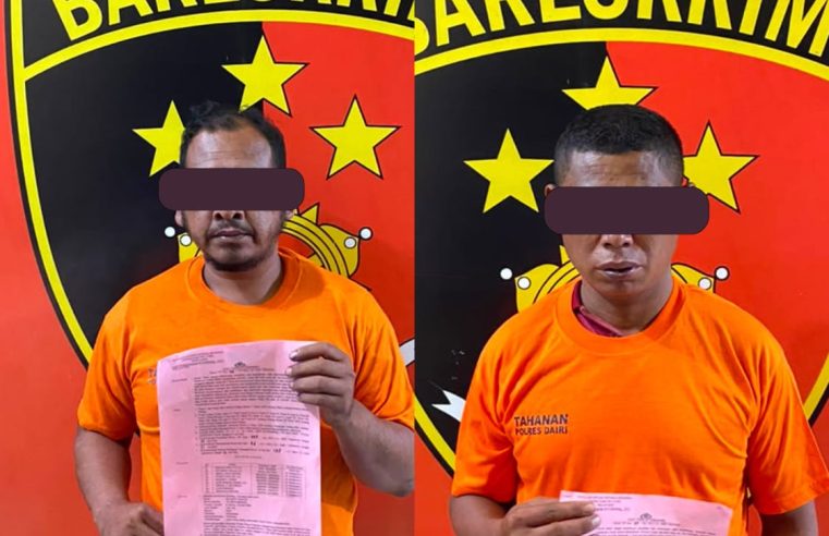 Bermula Laporan Masyarakat, Dua Pelaku Judi Togel di Dairi Diamankan Polisi