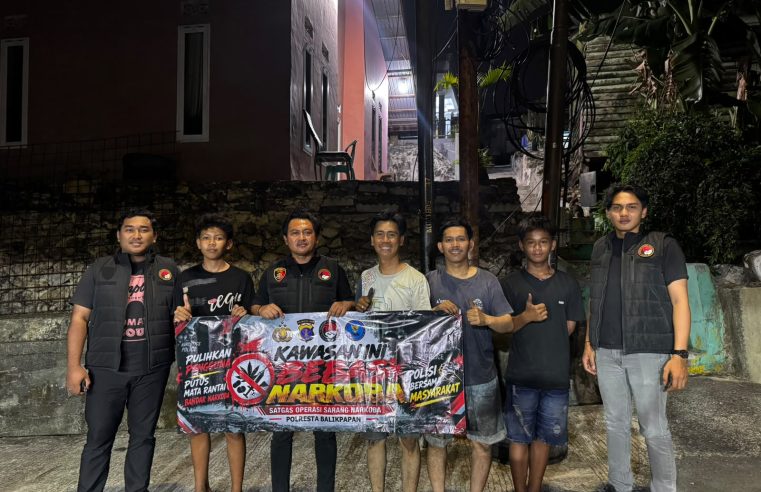 Bersama Masyarakat, Polresta Balikpapan Lakukan Penindakan dan Sosialisasi Narkoba di Gunung Bugis