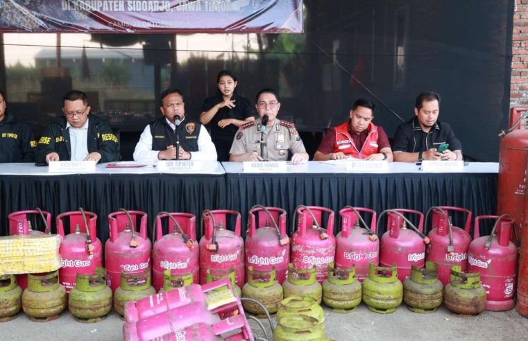 Potensi Kerugian Negara Capai Rp.2,1 Miliar, Dua Tersangka Penyalahgunaan LPG Bersubsidi di Sidoarjo Diamankan