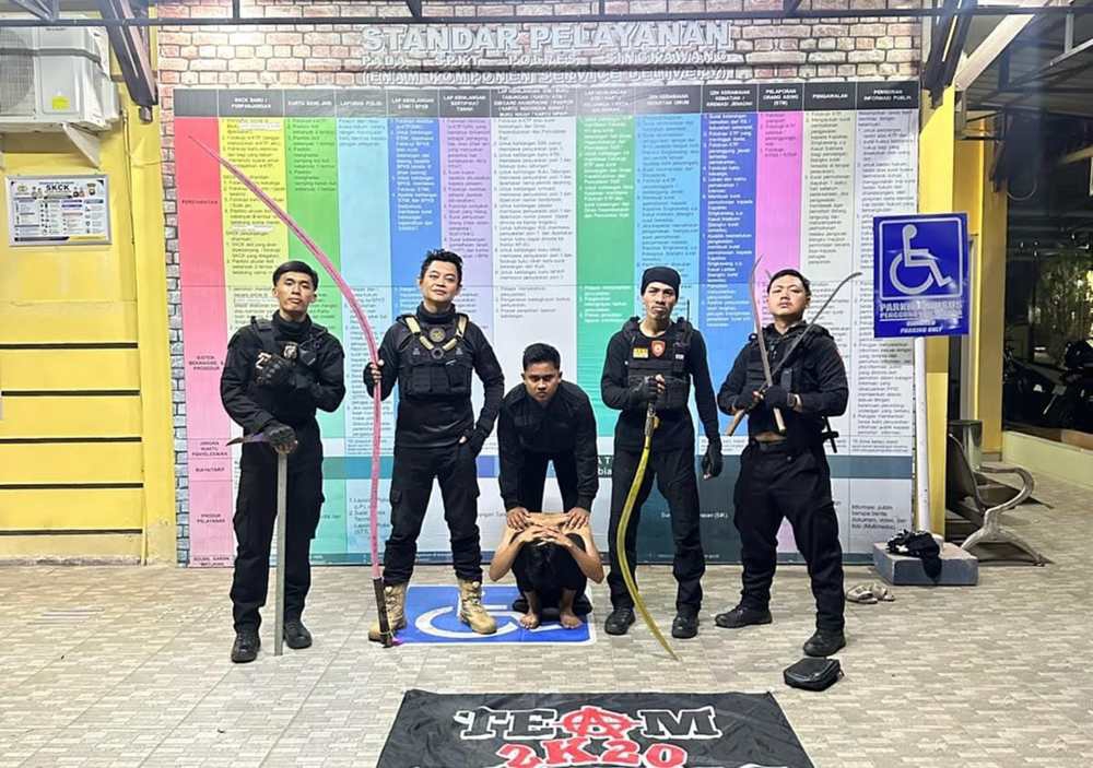 Cegah Tawuran, Polres Singkawang Amankan Anggota Kelompok Bersembunyi di Bukit Bintang