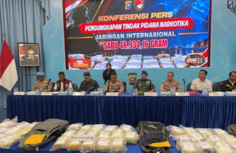 15 Hari Operasi Sarang Narkoba di Riau: 39 Tersangka Diamankan, 101 Kg Narkotika Disita
