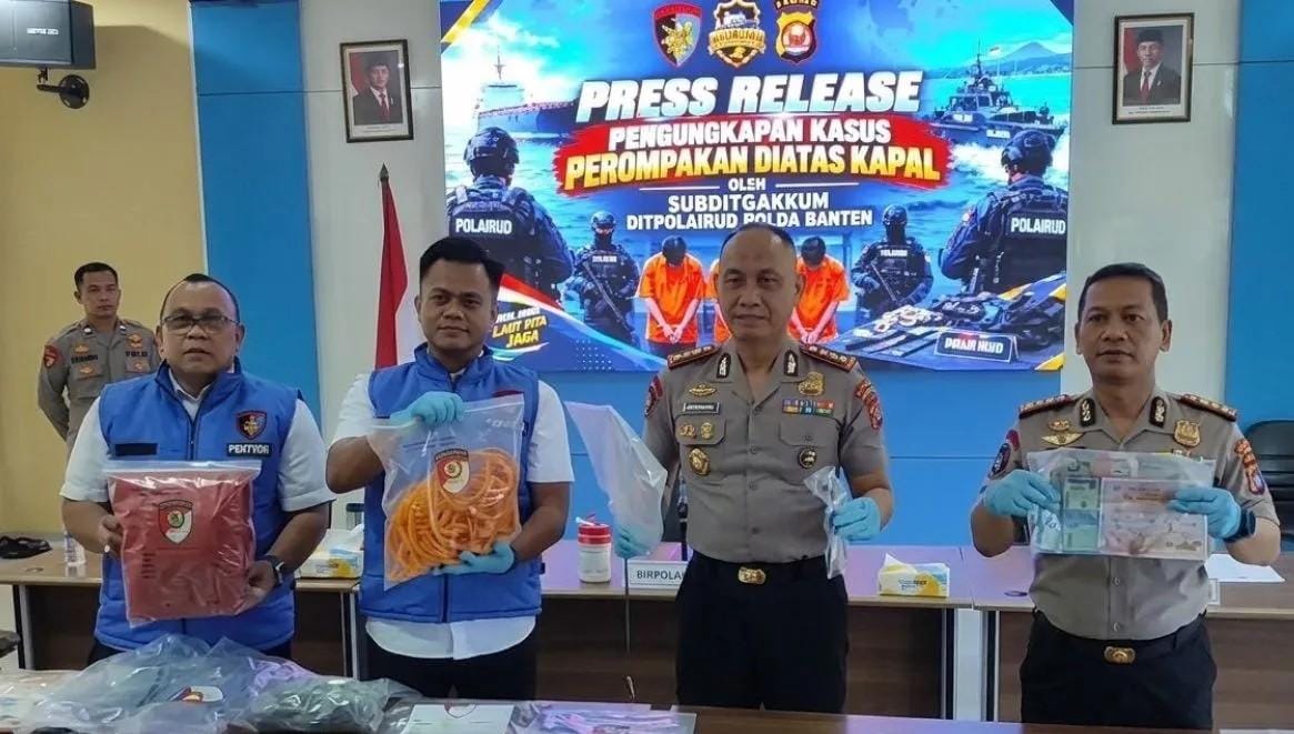 Tiga Tersangka Jaringan Pencurian Suku Cadang Kapal di Merak–Bojonegara Diamankan, Kerugian Capai Ratusan Juta Rupiah