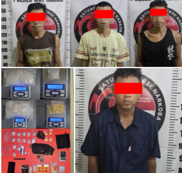 Dua Lokasi Digerebek, Polres Way Kanan Amankan Pengedar dan Pengguna Narkoba