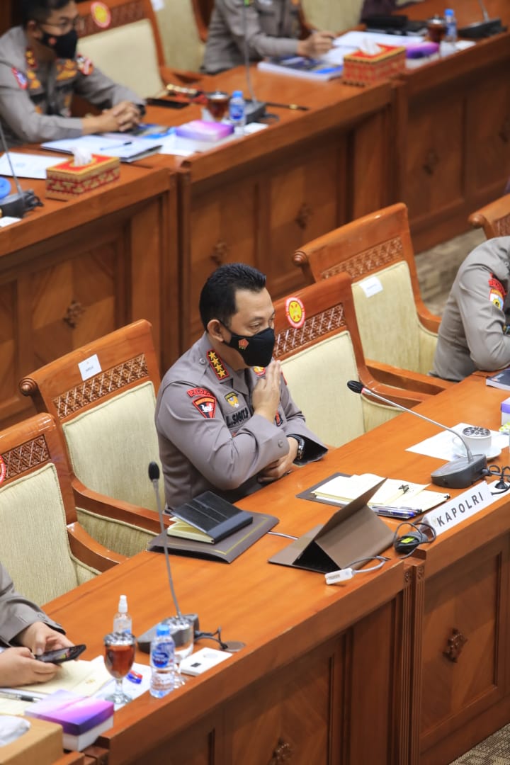 Kapolri Jenderal Listyo Sigit Prabowo Melakukan Rapat Dengar Pendapat (RDP) dengan Komisi III DPR
