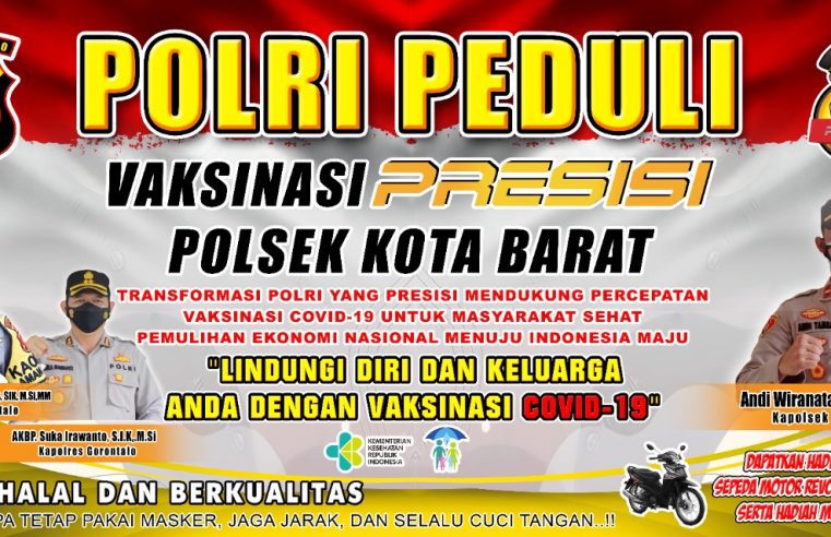 Pacu Vaksinasi, Polsek Kota Barat Kota Gorontalo Sediakan Doorprize Sepeda Motor